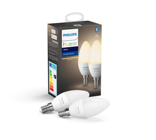 Світлодіодна лампа LED Philips LED Hue E14 5.5W(40W) 2700K Bluetooth Dim набор 2 шт (929002039904)