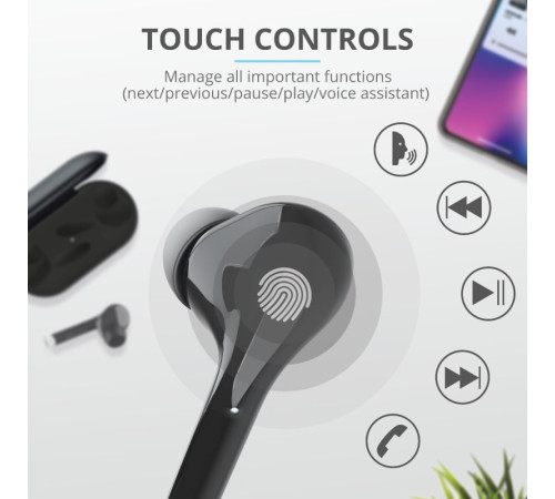 Навушники Trust Nika Touch True Wireless Mic Black
