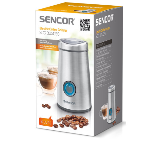 Кавомолка електрична Sencor SCG 3050SS