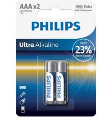 Батарейка Philips AAA bat Alkaline 2шт Ultra Alkaline (LR03E2B/10)