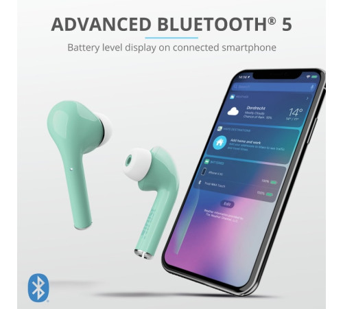 Навушники Trust Nika Touch True Wireless Mic Mint