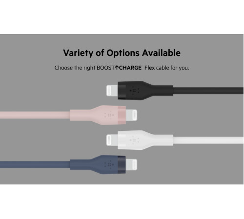 Кабель Belkin USB-A - Lightning силіконовий, з кліпсою, 1м, білий