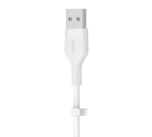 Кабель Belkin USB-A - Lightning силіконовий, з кліпсою, 1м, білий