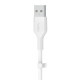 Кабель Belkin USB-A - Lightning силіконовий, з кліпсою, 1м, білий
