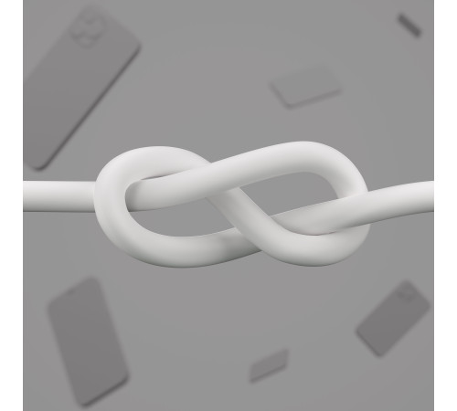 Кабель Belkin USB-A - Lightning силіконовий, з кліпсою, 1м, білий