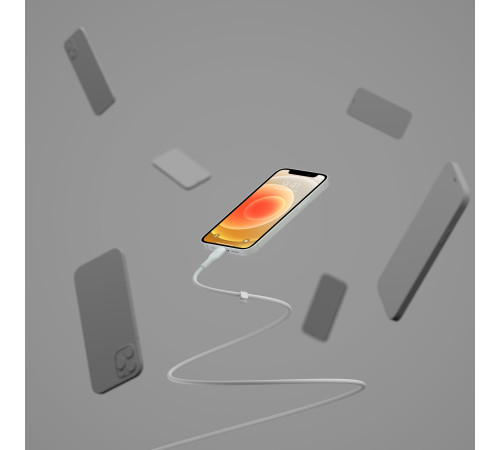 Кабель Belkin USB-A - Lightning силіконовий, з кліпсою, 1м, білий