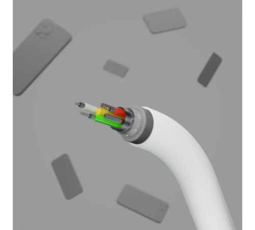 Кабель Belkin USB-A - Lightning силіконовий, з кліпсою, 1м, білий