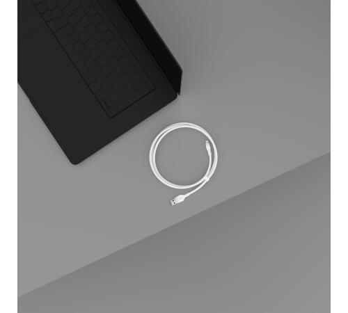 Кабель Belkin USB-A - Lightning силіконовий, з кліпсою, 1м, білий