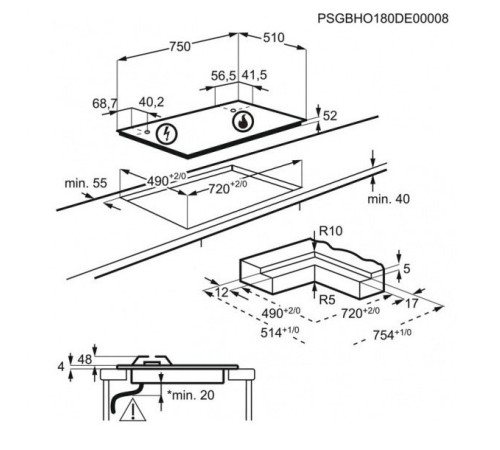Варильна поверхня Electrolux KGV7539IK