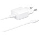 Мережевий зарядний пристрій Samsung 15W Power Adapter (w C to C Cable) White