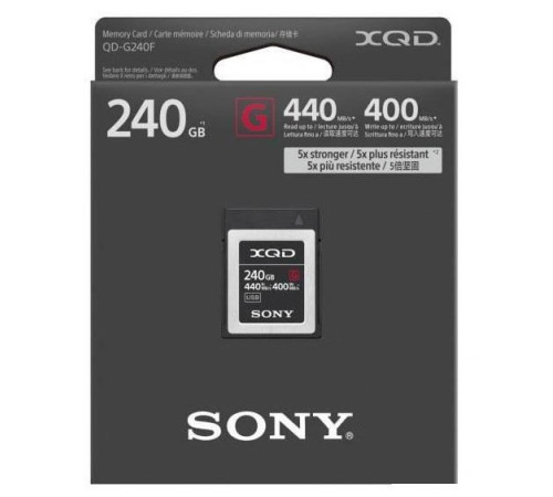 Карта пам'яті XQD Sony 240GB G Series R440MB/s W400MB/s