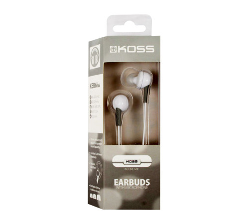 Навушники Koss KEB6iW Mic White