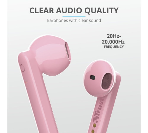 Навушники Trust Primo Touch True Wireless Mic Pink
