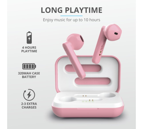 Навушники Trust Primo Touch True Wireless Mic Pink