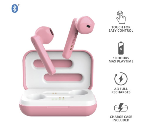 Навушники Trust Primo Touch True Wireless Mic Pink