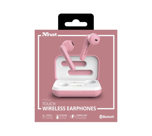 Навушники Trust Primo Touch True Wireless Mic Pink