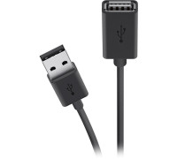 Кабель Belkin USB 2.0 (AM/AF) Extension cable 4.8m, black