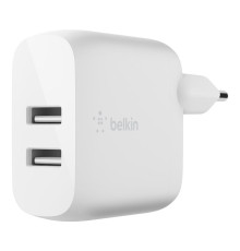 Мережевий ЗП Belkin Home Charger (24W) DUAL USB 2.4A White