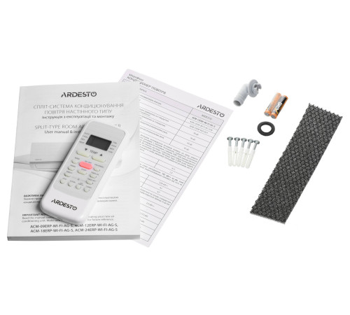 Кондиционер Ardesto ACM-09ERP-R32-WI-FI-AG-S, 25 м2, ERP інвертор, A++/A+, до -20С, Wi-Fi, R32 (ACM-09ERP-R32-WI-FI-AG-S)