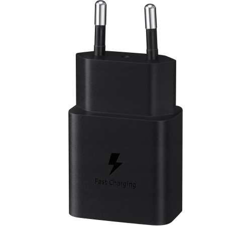 Мережевий зарядний пристрій Samsung 15W Power Adapter (w C to C Cable) Black