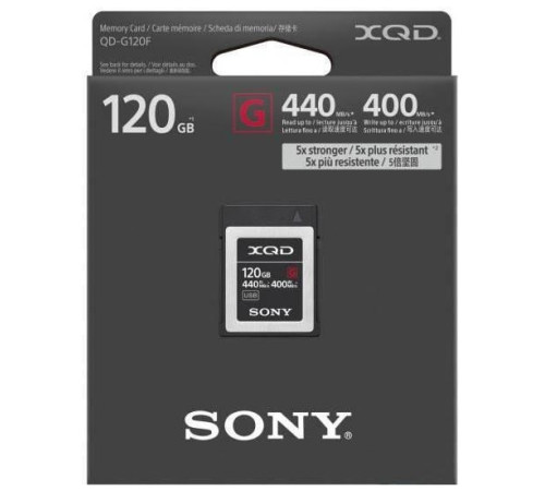 Карта пам'яті XQD Sony 120GB G Series R440MB/s W400MB/s