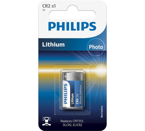 Батарейка Philips CR2 bat Lithium 1шт (CR2/01B)