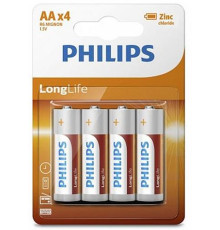 Батарейка Philips AA bat Carbon-Zinc 4шт LongLife (R6L4B/10)