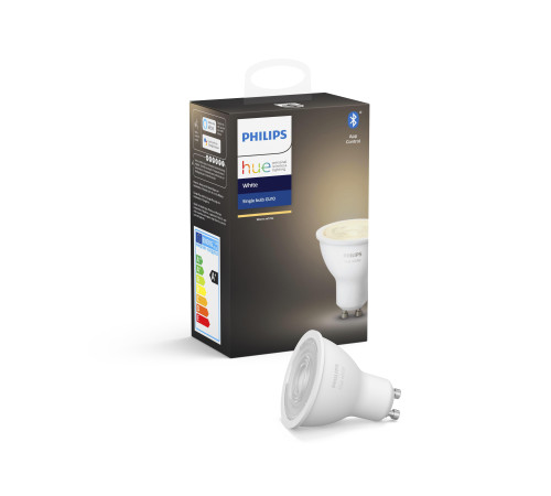 Світлодіодна лампа LED Philips Hue GU10 5.2W(57W) 2700K White Bluetooth Dimm (929001953505)