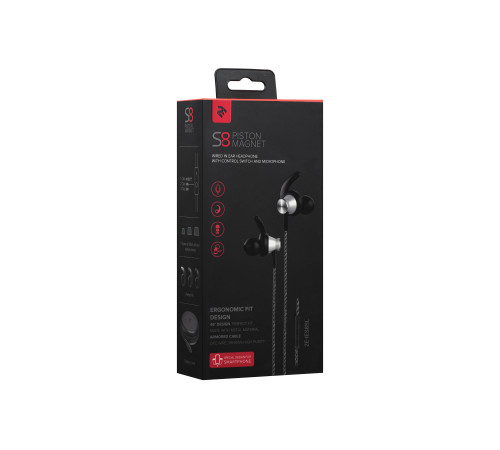 Навушники 2E S8 Piston Magnet Сільвер