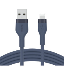 Кабель Belkin USB-A - Lightning силіконовий, з кліпсою, 1м, синій