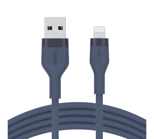Кабель Belkin USB-A - Lightning силіконовий, з кліпсою, 1м, синій