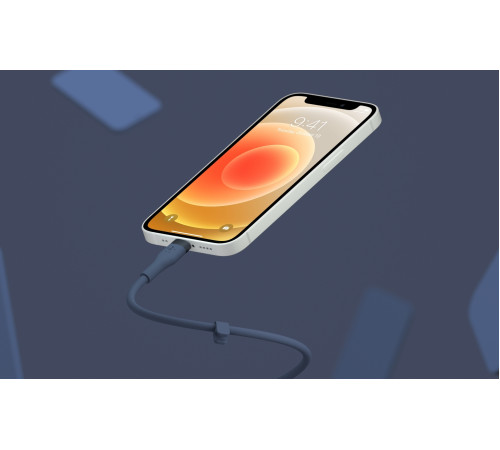 Кабель Belkin USB-A - Lightning силіконовий, з кліпсою, 1м, синій