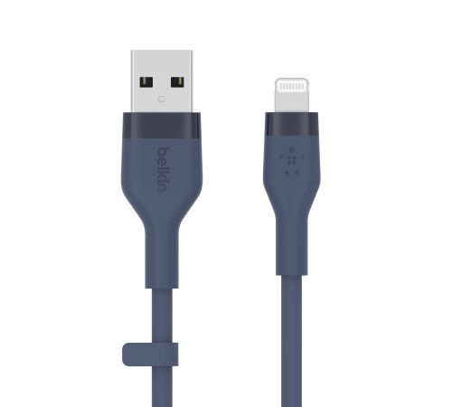 Кабель Belkin USB-A - Lightning силіконовий, з кліпсою, 1м, синій