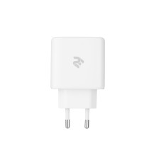 Мережевий ЗП 2Е USB-C Wall Charger GaN 65W, white