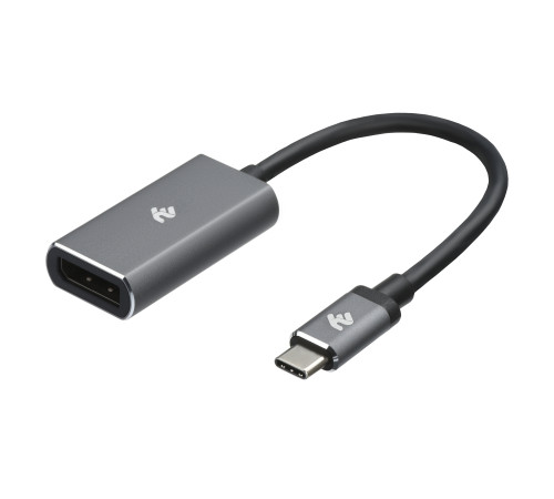 Адаптер 2Е Type-C - DisplayPort, Alluminum, 0.2m