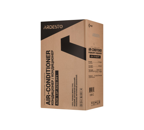 Кондиціонер мобільний Ardesto ACM-12P-R290-PF1, 35 м2, R290