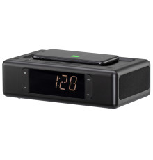 Мультимедійна акустика 2E SmartClock Wireless Charging Black (2E-AS01QIBK) (2E-AS01QIBK)